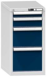POLAK Fiókos szekrény ZH4, 442 x 753 x 840 mm, szürke-sötétkék