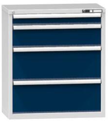 POLAK Fiókos szekrény ZR5, 884 x 464 x 990 mm, szürke-sötétkék