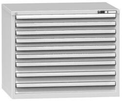 POLAK Műhely fiókos szekrény ZG, 9 fiókos, 840 x 1037 x 753 mm, szürke/szürke