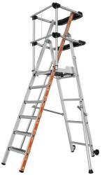 Tubesca-Comabi Raptor alumínium munkaállványok, két polccal, 6 fokos