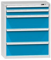 POLAK Fiókos szekrény ZC3, 1037 x 600 x 1215 mm, szürkéskék