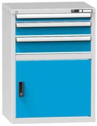 POLAK Fiókos szekrény ZD2, 731 x 600 x 990 mm, szürkéskék