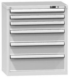 POLAK Fiókos szekrény ZP6, 731 x 464 x 840 mm, szürkésszürke