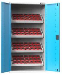 POLAK NC szekrény csuklós ajtókkal 54x27D felszereléssel, 2. variáció, szürkéskék