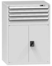 POLAK Fiókos szekrény ZK1, 884 x 753 x 1215 mm, szürkésszürke