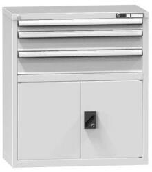 POLAK Fiókos szekrény ZR2, 884 x 464 x 990 mm, szürkésszürke