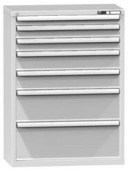 POLAK Fiókos szekrény ZR6, 884 x 464 x 1215 mm, szürkésszürke