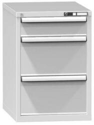 POLAK Fiókos szekrény ZE3, 578 x 753 x 840 mm, szürkésszürke