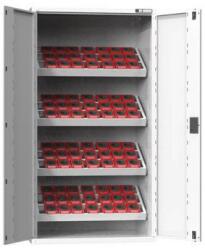 POLAK NC szekrény csuklós ajtókkal 54x27D felszereléssel, 5-ös variáció, szürkés-szürke