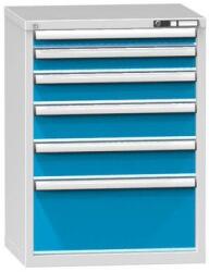 POLAK Fiókos szekrény ZD4, 731 x 600 x 990 mm, szürkéskék