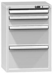 POLAK Fiókos szekrény ZN4, 578 x 464 x 840 mm, szürkésszürke