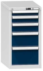 POLAK Fiókos szekrény ZH5, 442 x 753 x 840 mm, szürke-sötétkék