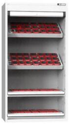 POLAK NC szekrény redőnnyel 54x27D felszereléssel, 7-es variáció, szürkés-szürke