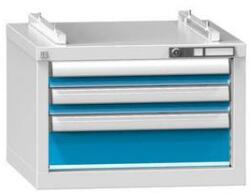 POLAK Fiókos szekrény ZA5ERGO, 578 x 600 x 390 mm, szürkéskék