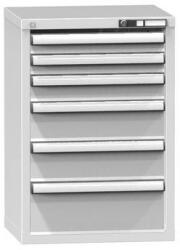 POLAK Fiókos szekrény ZN7, 578 x 464 x 840 mm, szürkésszürke