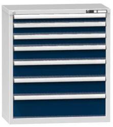 POLAK Fiókos szekrény ZR6, 884 x 464 x 990 mm, szürke-sötétkék