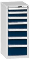 POLAK Fiókos szekrény ZH6, 442 x 753 x 990 mm, szürke-sötétkék