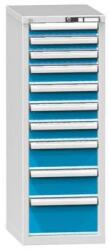 POLAK Fiókos szekrény ZL5, 442 x 600 x 1215 mm, szürkéskék