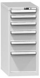 POLAK Fiókos szekrény ZH4, 442 x 753 x 990 mm, szürkésszürke