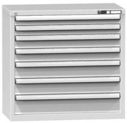 POLAK Műhely fiókos szekrény ZR, 7 fiókos, 840 x 884 x 464 mm, szürke/szürke