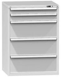 POLAK Fiókos szekrény ZK3, 884 x 753 x 1215 mm, szürkésszürke