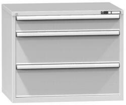 POLAK Műhely fiókos szekrény ZG, 3 fiók, 840 x 1037 x 753 mm, szürke/szürke