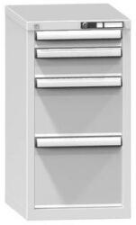 POLAK Fiókos szekrény ZL4, 442 x 600 x 840 mm, szürkésszürke