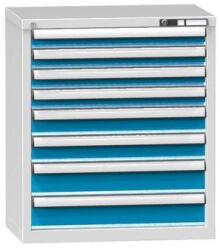 POLAK Fiókos szekrény ZP8, 731 x 464 x 840 mm, szürkéskék