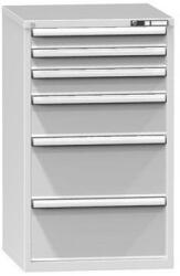 POLAK Fiókos szekrény ZB5, 731 x 753 x 1215 mm, szürkésszürke