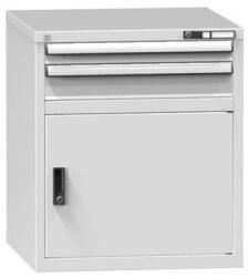 POLAK Fiókos szekrény ZB2, 731 x 753 x 840 mm, szürkésszürke