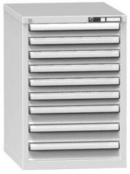 POLAK Fiókos szekrény ZE9, 578 x 753 x 840 mm, szürkésszürke