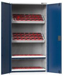 POLAK NC szekrény csuklós ajtókkal 54x27D felszereléssel, 10-es variáció, szürke-sötétkék