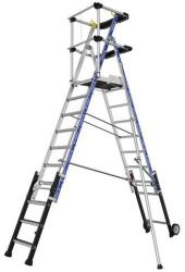Tubesca-Comabi Sherpascopic állítható alumínium munkaállvány, 8-10 fokos
