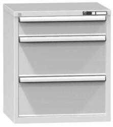 POLAK Fiókos szekrény ZD3, 731 x 600 x 840 mm, szürkésszürke