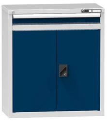 POLAK Fiókos szekrény ZR1, 884 x 464 x 990 mm, szürke-sötétkék