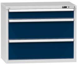 POLAK Fiókos szekrény ZC3, 1037 x 600 x 840 mm, szürke-sötétkék