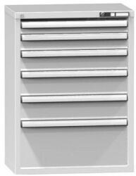 POLAK Fiókos szekrény ZP4, 731 x 464 x 990 mm, szürkésszürke