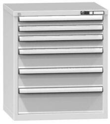 POLAK Fiókos szekrény ZD6, 731 x 600 x 840 mm, szürkésszürke