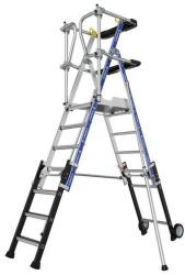 Tubesca-Comabi Sherpascopic Saloon állítható alumínium munkaállvány, 5-7 fokos