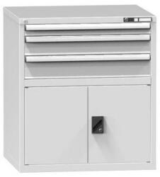POLAK Fiókos szekrény ZK2, 884 x 753 x 990 mm, szürkésszürke