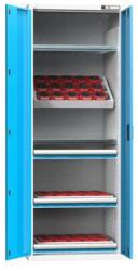 POLAK NC szekrény csuklós ajtókkal 36x27D felszereléssel, 9-es variáció, szürkéskék