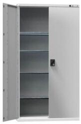 POLAK Fém műhelyszerszámdoboz SK1, 1950 x 1044 x 625 mm, 4 polc, szürke/szürke