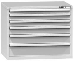 POLAK Fiókos szekrény ZG4, 1037 x 753 x 840 mm, szürkésszürke