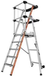 Tubesca-Comabi Raptor alumínium munkaállványok, két polccal, 5 fokos