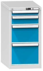 POLAK Fiókos szekrény ZH4, 442 x 753 x 840 mm, szürkéskék