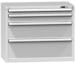 POLAK Fiókos szekrény ZC4, 1037 x 600 x 840 mm, szürkésszürke