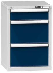 POLAK Fiókos szekrény ZA3, 578 x 600 x 840 mm, szürke-sötétkék