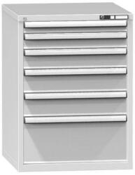 POLAK Fiókos szekrény ZB4, 731 x 753 x 990 mm, szürkésszürke