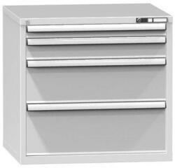 POLAK Fiókos szekrény ZK4, 884 x 753 x 840 mm, szürkésszürke