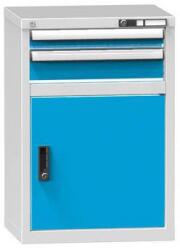 POLAK Fiókos szekrény ZN2, 578 x 464 x 840 mm, szürkéskék